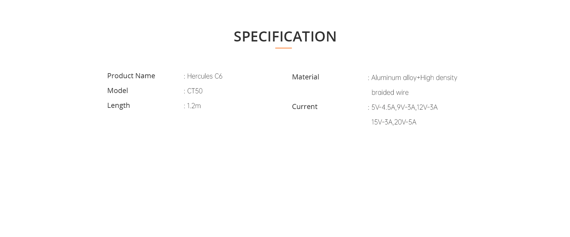 کابل شارژ Hercules C6 - Image 6